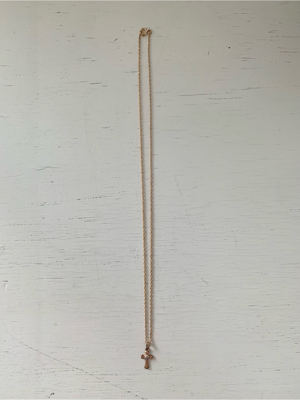 14Kt Gold Filled Cross Necklace - 18 in - New - Picture 5 of 7